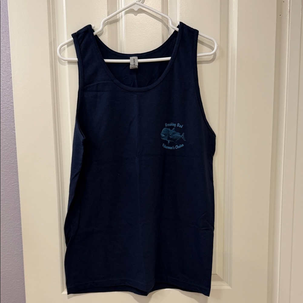 Men’s Navy Blue Tank Top with Graphic